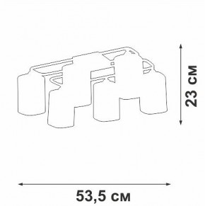 Потолочная люстра Vitaluce V3092 V3092-1/6PL в Миассе - miass.mebel24.online | фото 4