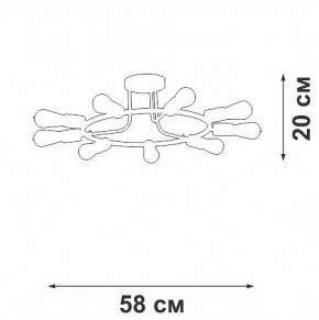 Потолочная люстра Vitaluce V3797 V3797-1/9PL в Миассе - miass.mebel24.online | фото 2