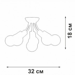 Потолочная люстра Vitaluce V3927 V3927-0/6PL в Миассе - miass.mebel24.online | фото 6