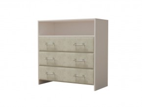 PROxSON Комод Varna (ЛДСП Белая+ткань Белый/Savana Milk (молочный)) 90x40 в Миассе - miass.mebel24.online | фото 2
