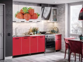 РИО-1 ЛДСП Кухонный гарнитур 2,0 м с фотопечатью Клубника в Миассе - miass.mebel24.online | фото