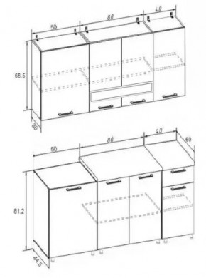 РИО-2 ЛДСП Кухонный гарнитур 1,7 м в Миассе - miass.mebel24.online | фото 7