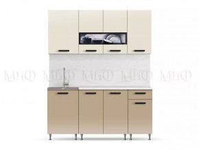 РИО-2 ЛДСП Кухонный гарнитур 1,7 м (Бежевый/Капучино) в Миассе - miass.mebel24.online | фото