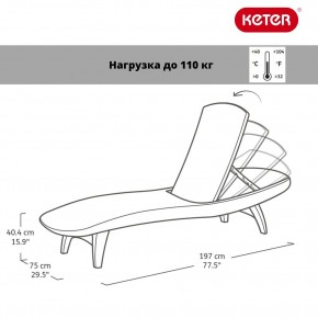 Шезлонг Пацифик (Pacific) графит в Миассе - miass.mebel24.online | фото 2