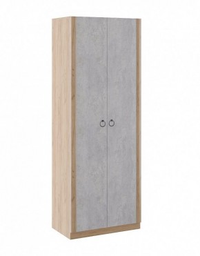 Шкаф 2 двери Глэдис М22 (Дуб Золотой/Цемент светлый) в Миассе - miass.mebel24.online | фото