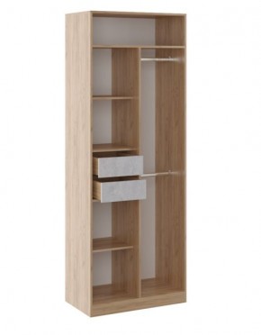 Шкаф 2 двери Глэдис М22 (Дуб Золотой/Цемент светлый) в Миассе - miass.mebel24.online | фото 2