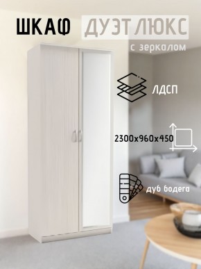 Шкаф 2-х створчатый Дуэт Люкс с зеркалом в Миассе - miass.mebel24.online | фото 5