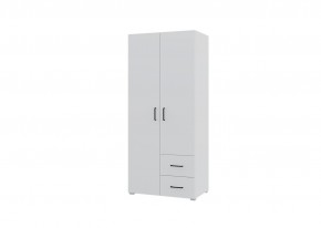 Шкаф 2-х створчатый с ящиками VICTOR (Белый) в Миассе - miass.mebel24.online | фото
