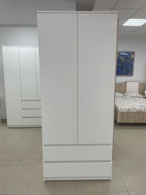 Шкаф 2-ств. с 2 ящиками "Бьянко" в Миассе - miass.mebel24.online | фото 3