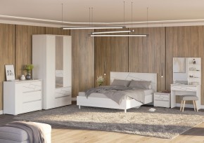 АДЕЛИНА Шкаф 3-х дверный с 2-мя ящ (белый рамух) в Миассе - miass.mebel24.online | фото 3