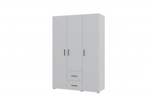 Шкаф 3-х створчатый с ящиками VICTOR (Белый) в Миассе - miass.mebel24.online | фото