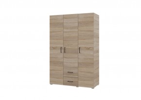 Шкаф 3-х створчатый с ящиками VICTOR (Сонома) в Миассе - miass.mebel24.online | фото