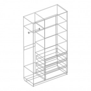 Шкаф 3-ств. с 3 ящиками "Бьянко" в Миассе - miass.mebel24.online | фото 5