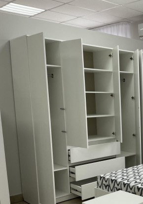 Шкаф 4-ств. с 3 ящиками "Бьянко" в Миассе - miass.mebel24.online | фото 2