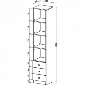 Шкаф для белья Бостон-3 в Миассе - miass.mebel24.online | фото 3