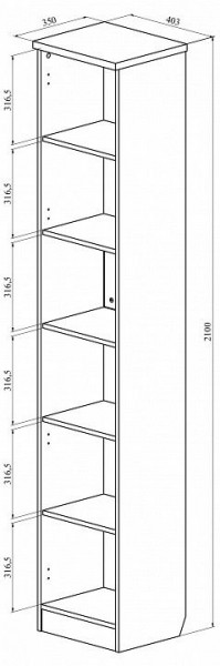 Шкаф для белья Виктория ВИ-07 в Миассе - miass.mebel24.online | фото 3