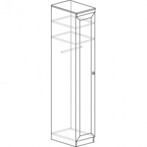 Шкаф для одежды №614 "Инна" Денвер светлый (*без полок) в Миассе - miass.mebel24.online | фото 4