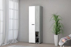 Шкаф Эльза (Бетонный Камень/Белый) в Миассе - miass.mebel24.online | фото 1