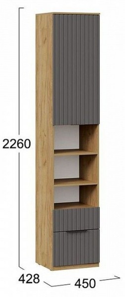 Шкаф комбинированный Хилтон Исп. 2 в Миассе - miass.mebel24.online | фото 8