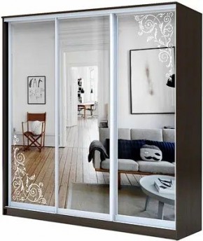 Шкаф-купе ХИТ 22-20/2-656 ОРНАМЕНТ в Миассе - miass.mebel24.online | фото