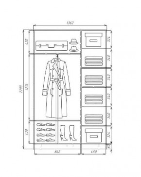 Шкаф-купе ХИТ 22-4-14-77 (420) в Миассе - miass.mebel24.online | фото 3