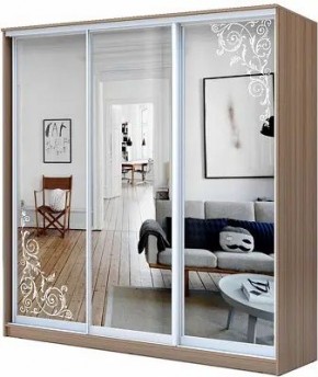 Шкаф-купе ХИТ 23-20/2-656 ОРНАМЕНТ в Миассе - miass.mebel24.online | фото