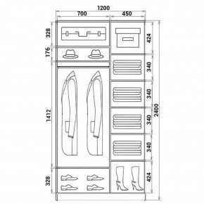 Шкаф-купе ХИТ 24-12-22 (620) в Миассе - miass.mebel24.online | фото 3