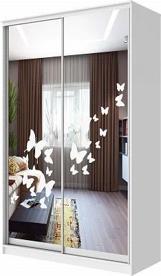 Шкаф-купе ХИТ 24-14-66 БАБОЧКИ в Миассе - miass.mebel24.online | фото