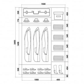 Шкаф-купе ХИТ 24-15-22 (620) в Миассе - miass.mebel24.online | фото 3