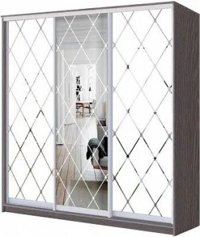 Шкаф-купе ХИТ 24-20/2-666 РОМБ БОЛЬШОЙ МАТОВЫЙ в Миассе - miass.mebel24.online | фото