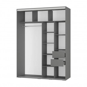 Шкаф-купе Крафт-6 1.6 м ШКК-06 (графит) в Миассе - miass.mebel24.online | фото 2