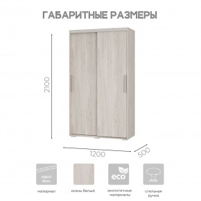Шкаф-купе ШКК-11 (ясень белый) в Миассе - miass.mebel24.online | фото 7