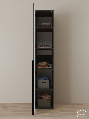 Шкаф Linnea MHR-1-2 2050х400х510 (Графит-М 11.1.25) в Миассе - miass.mebel24.online | фото 4