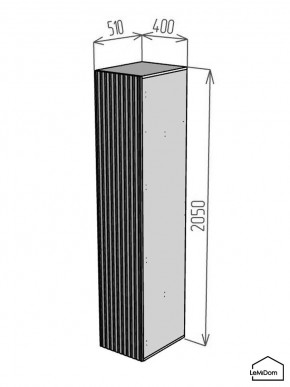 Шкаф Linnea MHR-1-3 2050х400х510 (ДВ-М 11.1.25) в Миассе - miass.mebel24.online | фото 2
