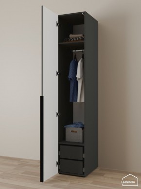 Шкаф Linnea MHR-1-3 2050х400х510 (Графит-М 11.1.25) в Миассе - miass.mebel24.online | фото 5