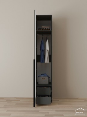 Шкаф Linnea MHR-1-3 2050х400х510 (Графит-М 11.1.25) в Миассе - miass.mebel24.online | фото 6