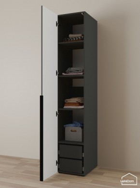 Шкаф Linnea MHR-1-4 2050х400х510 (Графит-М 11.1.25) в Миассе - miass.mebel24.online | фото 5
