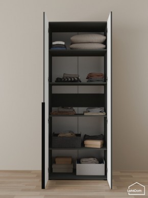 Шкаф Linnea MHR-2-2 2050х800х510 (Графит-М 11.1.25) в Миассе - miass.mebel24.online | фото 4