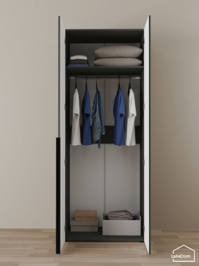 Шкаф Linnea MHR-2 2050х800х510 (Графит-М 11.1.25) в Миассе - miass.mebel24.online | фото 4