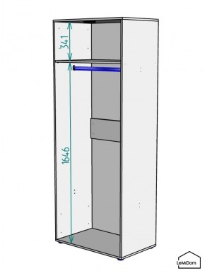 Шкаф Linnea MHR-2PO 2050х800х510 (Белый-М 11.1.1) в Миассе - miass.mebel24.online | фото 3