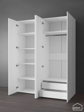 Шкаф Linnea MHR-4PO-2 2050х1600х510 (Белый-М 11.1.1) в Миассе - miass.mebel24.online | фото 6