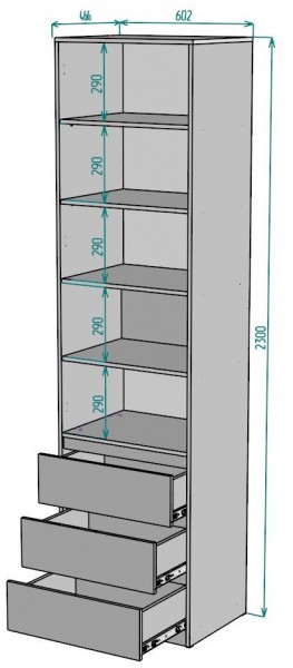 Шкаф Мальта H156 в Миассе - miass.mebel24.online | фото 2