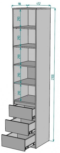 Шкаф Мальта H159 в Миассе - miass.mebel24.online | фото 2