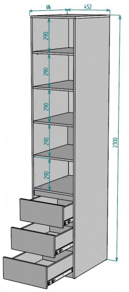 Шкаф Мальта H161 в Миассе - miass.mebel24.online | фото 2