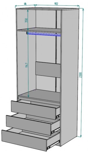 Шкаф Мальта H171 в Миассе - miass.mebel24.online | фото 2