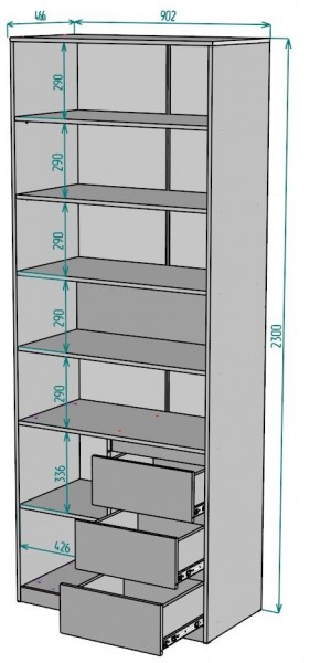 Шкаф Мальта H190 в Миассе - miass.mebel24.online | фото 2