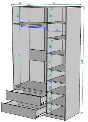 Шкаф Мальта H217 в Миассе - miass.mebel24.online | фото 2