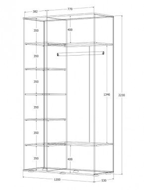 Шкаф Норден 1200 (Белый текстурный) в Миассе - miass.mebel24.online | фото 3