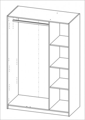 Шкаф ОРИОН трехдверный, цвет Дуб Венге в Миассе - miass.mebel24.online | фото 3