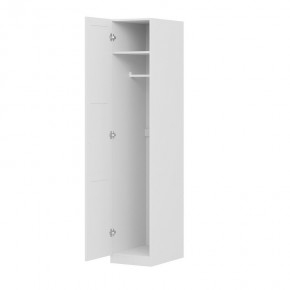 Шкаф ПЕГАС однодверный с рамочным фасадом, цвет белый в Миассе - miass.mebel24.online | фото 2